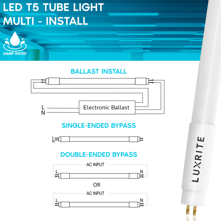 Luxrite 54 Watt Equivalent T5 G5 Bi Pin LED Bulb Wayfair Canada